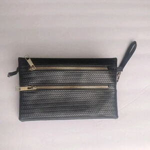 Black occasion clutch wristlet handbag wallet purse casual classic
